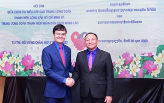 Anh Bùi Quang Huy hội đàm với Bí thư T.Ư Đoàn Thanh niên Lào Monxay Laomuasong
