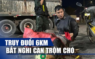 CSGT truy đuổi hơn 6 km bắt nghi can trộm chó ở Bình Phước