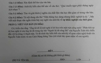 Một đề văn kiểm tra học kỳ gây tranh cãi