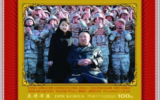 Triều Tiên công bố mẫu tem mới in hình con gái ông Kim Jong-un