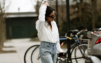 10 cách khuấy động xu hướng quần jeans ống rộng trên đường phố