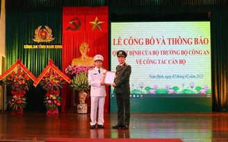 Đại tá Chu Văn Phú giữ chức Phó giám đốc Công an tỉnh Nam Định
