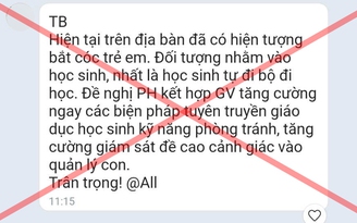 Sự thật về thông tin bắt cóc trẻ em tại Hà Nội