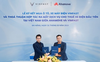 Ahamove mua 200 xe máy VinFast làm dịch vụ cho thuê xe điện đầu tiên tại VN Ahamove mua 200 xe máy VinFast làm dịch vụ cho thuê xe điện đầu tiên tại VN