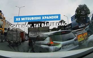 Ô tô Mitsubishi Xpander 'chạy hỗn', tạt đầu xe khác: Dân mạng đòi phạt nghiêm!