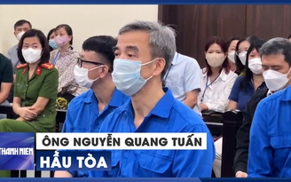 Cựu Giám đốc Bệnh viện Tim Hà Nội Nguyễn Quang Tuấn tóc bạc trắng hầu tòa