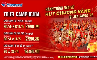 Cùng Vietravel cổ vũ cuồng nhiệt đội tuyển U22 Việt Nam tại SEA Game 32