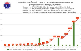 Thêm 2.461 ca mắc Covid-19 trong ngày 20.4