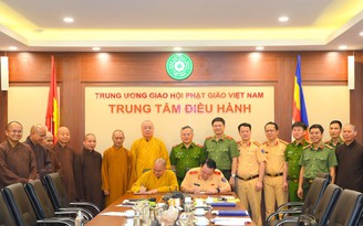 Bộ Công an phối hợp Giáo hội Phật giáo Việt Nam tuyên truyền về an toàn giao thông