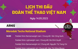 Lịch thi đấu đoàn Việt Nam tại SEA Games 32 ngày 14.5, chờ bóng chuyền nữ vô địch