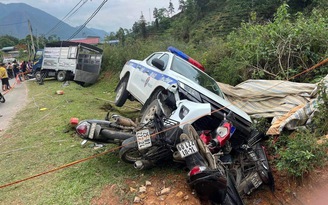 Công an tỉnh Lai Châu báo cáo vụ xe CSGT tông hàng loạt phương tiện