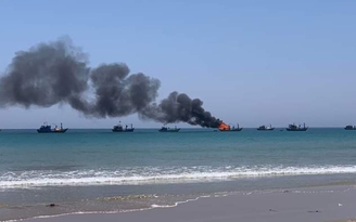 Quảng Ngãi: Cháy tàu cá gây thiệt hại 500 triệu đồng