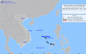 Áp thấp nhiệt đới đầu tiên năm 2023 đã tan trên Biển Đông