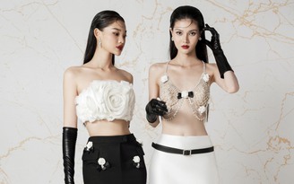 Trang phục tiệc trên hai sắc trắng, đen tương phản của Hà Thanh Việt