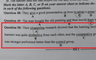 Thi tốt nghiệp THPT: Tranh cãi đề tiếng Anh có 2 lựa chọn đúng trong một câu