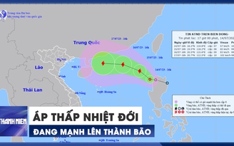 Áp thấp nhiệt đới vào Biển Đông, đang mạnh lên thành bão