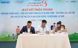 Chồi Việt Nam cùng ca sĩ Hà Anh Tuấn bảo trợ 25 trẻ mồ côi do Covid-19