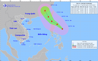 Bão Doksuri sẽ gây sóng biển cao 7 m, gió giật cấp 14 trên Biển Đông