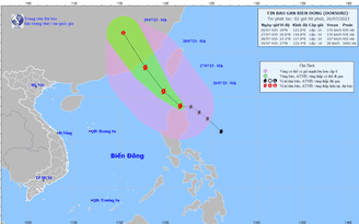 Tin tức thời tiết hôm nay 26.7.2023: Bão Doksuri gây gió mạnh cấp 15 ở Biển Đông