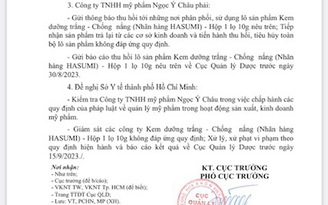 Đề nghị Sở Y tế TP.HCM, Tiền Giang kiểm tra sản xuất, kinh doanh mỹ phẩm