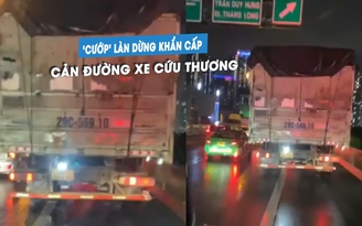 Xe cứu thương bất lực, 'chôn chân' trên cao tốc vì bị cướp đường ưu tiên