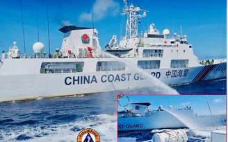 Tàu hải cảnh Trung Quốc bị tố phun vòi rồng vào tàu Philippines