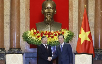 Chủ tịch nước Võ Văn Thưởng tiếp Trưởng ban Tuyên truyền T.Ư Đảng Cộng sản Trung Quốc