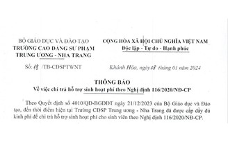 Sinh viên một trường sư phạm được nhận sinh hoạt phí cao nhất gần 40 triệu đồng/người