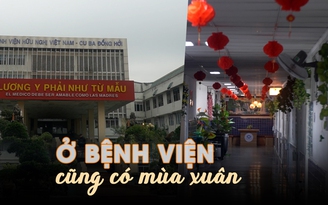 Bệnh viện khoác 'áo mới' với tiểu cảnh, nhạc xuân rộn ràng: Nơi đâu cũng có mùa xuân