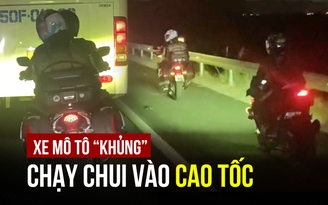 Thót tim mô tô 'khủng' lọt vào cao tốc Phan Thiết - Dầu Giây