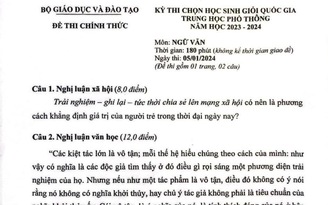 Giáo viên nói gì về đề thi học sinh giỏi quốc gia môn ngữ văn?