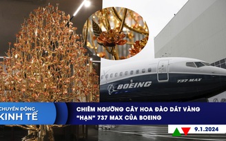 CHUYỂN ĐỘNG KINH TẾ ngày 9.1: Chiêm ngưỡng cây hoa đào dát vàng | ‘Hạn’ 737 MAX của Boeing