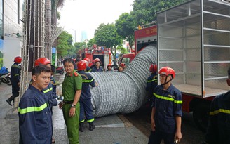 Cháy tầng hầm nhà hát Trưng Vương tại Đà Nẵng