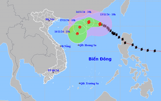 Bão số 8 đổi hướng thêm 2 lần, sắp tan trên Biển Đông