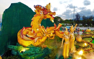 Cụm linh vật rồng ở Bình Định nhận 'mưa' lời khen
