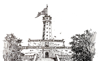 Góc ký họa: Cột cờ Hà Nội