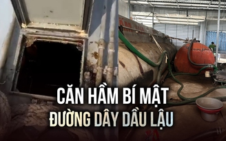 Cận cảnh căn hầm bí mật trong sà lan của đường dây dầu lậu