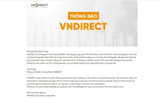Sự cố VNDirect: Hacker quốc tế tấn công hạ tầng ảo hóa, chưa thiệt hại