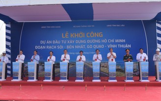 Khởi công dự án đường Hồ Chí Minh qua tỉnh Kiên Giang hơn 3.900 tỉ đồng