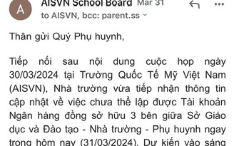 Chưa lập được tài khoản ngân hàng, Trường AISVN tiếp tục cho 1.200 học sinh nghỉ học