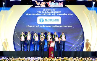 Nutricare lần thứ hai góp mặt trong Top 50 doanh nghiệp tăng trưởng xuất sắc Việt Nam