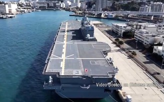 Nhật Bản lo lắng vì UAV quay lén tàu sân bay trong căn cứ