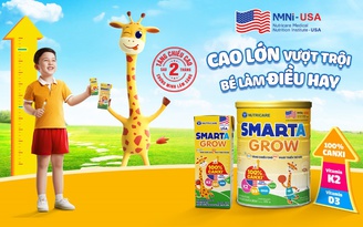 Nutricare Smarta Grow được chứng minh lâm sàng hỗ trợ trẻ cao lớn sau 2 tháng