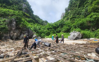 Hạ Long đã thu dọn hơn 8 tấn rác trôi vào bờ