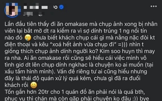 Nhà hàng ở TP.HCM bị tố yêu cầu khách xóa hình vì sợ dính người nổi tiếng