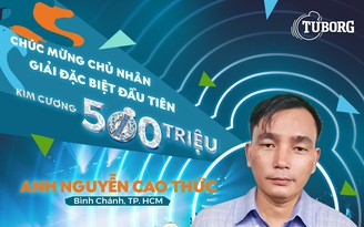 Một khách hàng ngỡ ngàng trúng kim cương nhờ uống bia Tuborg