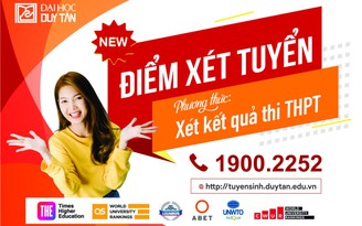 Thông báo điểm xét tuyển kết quả thi tốt nghiệp THPT năm 2024 vào ĐH Duy Tân