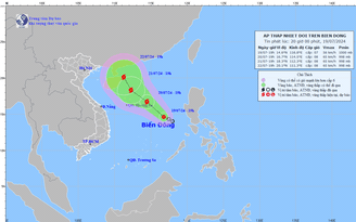 Áp thấp nhiệt đới trên Biển Đông sắp mạnh lên thành bão số 2