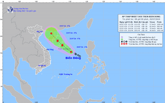 Áp thấp nhiệt đới mạnh lên cấp 7