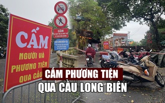 Hà Nội: Cấm mọi phương tiện qua cầu Long Biên vì lũ sông Hồng quá nguy hiểm